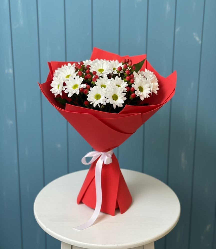 Букет цветов из: Хризантемы в Ильинское-Усово