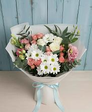 Букет цветов из:  Розы, Лизиантусы и Хризантемы в Ильинское-Усово