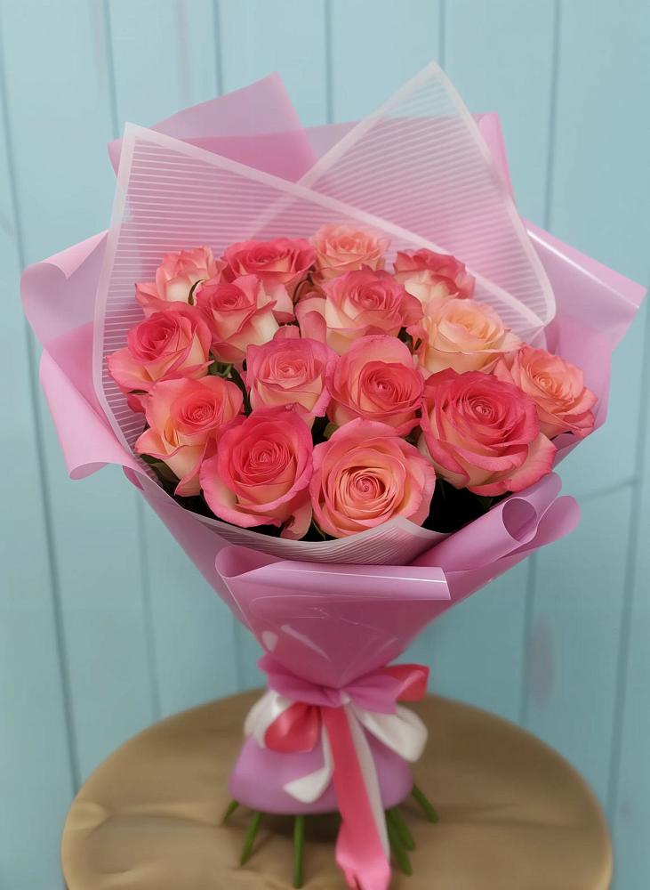 Букет 15 Розовых роз Равель в Ильинское-Усово
