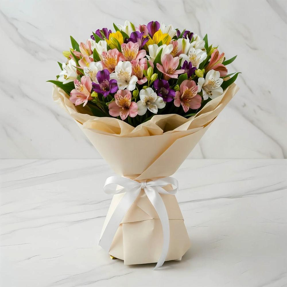 Букет цветов из: Альстромерии в Ильинское-Усово