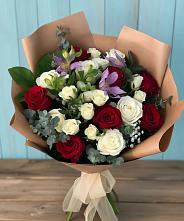 Букет цветов из:  Розы и Альстромерии #REPLACE_PRED# Ильинское-Усово