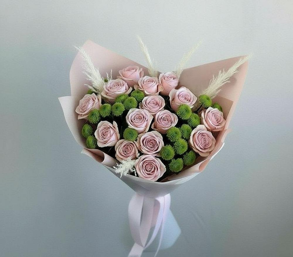 Букет цветов из: Розы и Хризантемы в Ильинское-Усово