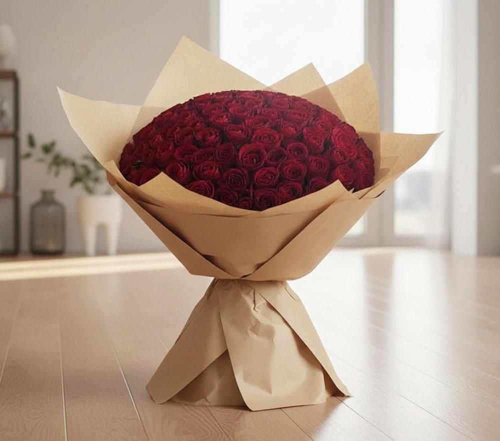 Букет 101 Красная роза в Ильинское-Усово