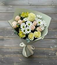 Букет цветов из:  Альстромерии, Розы и Хризантемы в Ильинское-Усово