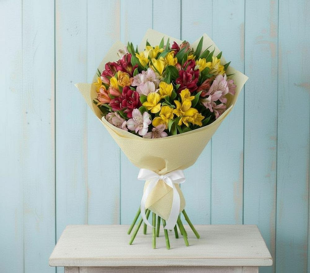 Букет цветов из: Альстромерии в Ильинское-Усово