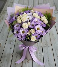 Букет цветов из:  Хризантемы и Розы в Ильинское-Усово